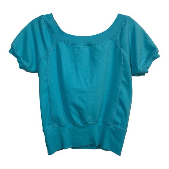 Derek Heart Y2K Size Medium Women Short Sleeve T Shirt Blue Cotton Blend Casual - Picture 2 of 6